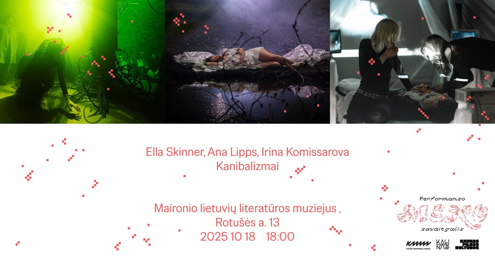 Kanibalizmai ⑇ Ella Skinner, Ana Lipps, Irina Komissarova ⑇ Performanso meno savaitgalis