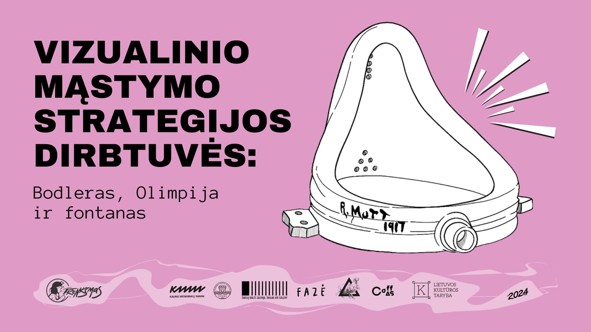 TRENKSMAS | Vizualinio mąstymo strategijos dirbtuvės: Bodleras, Olimpija ir fontanas