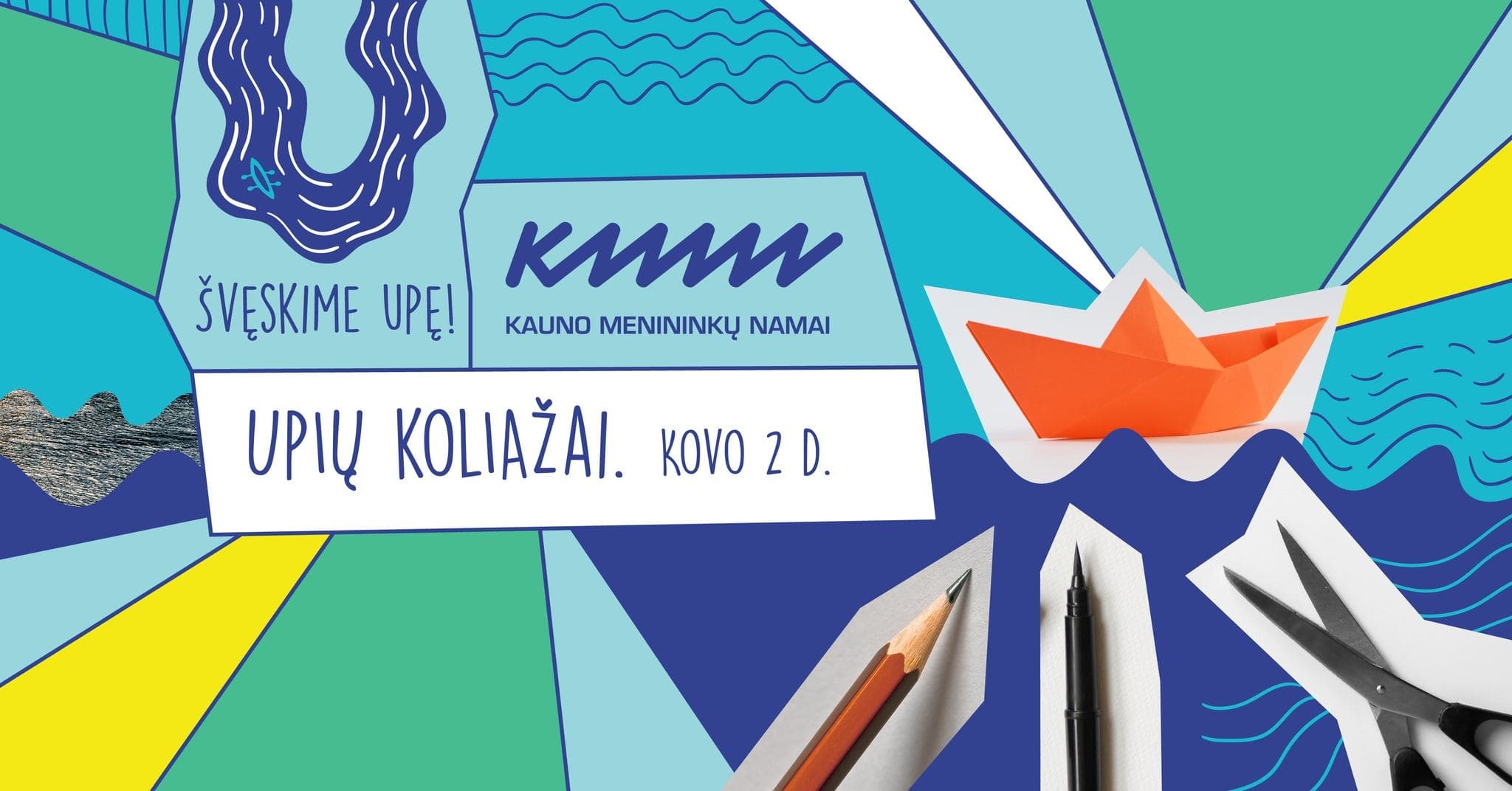 Upių koliažų kūrybinės dirbtuvės